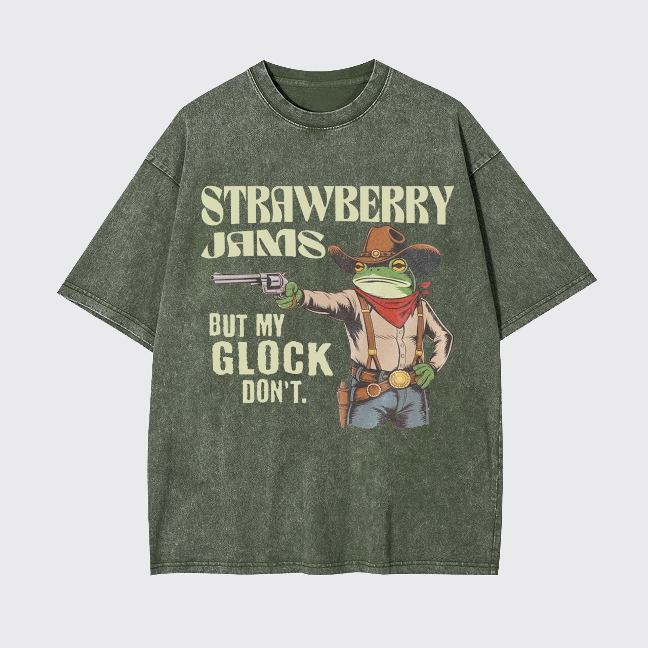 Strawberry Jams But My Glock Don't Garment-dye Tees