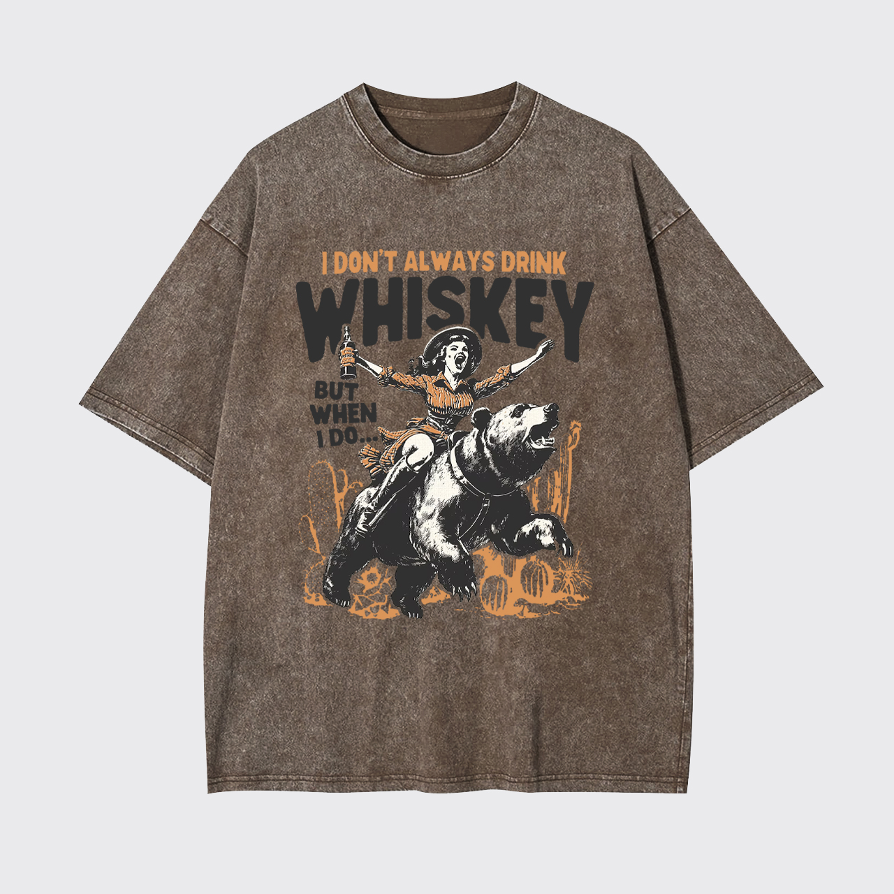 Funny Western Girl Whiskey Garment-dye Tees
