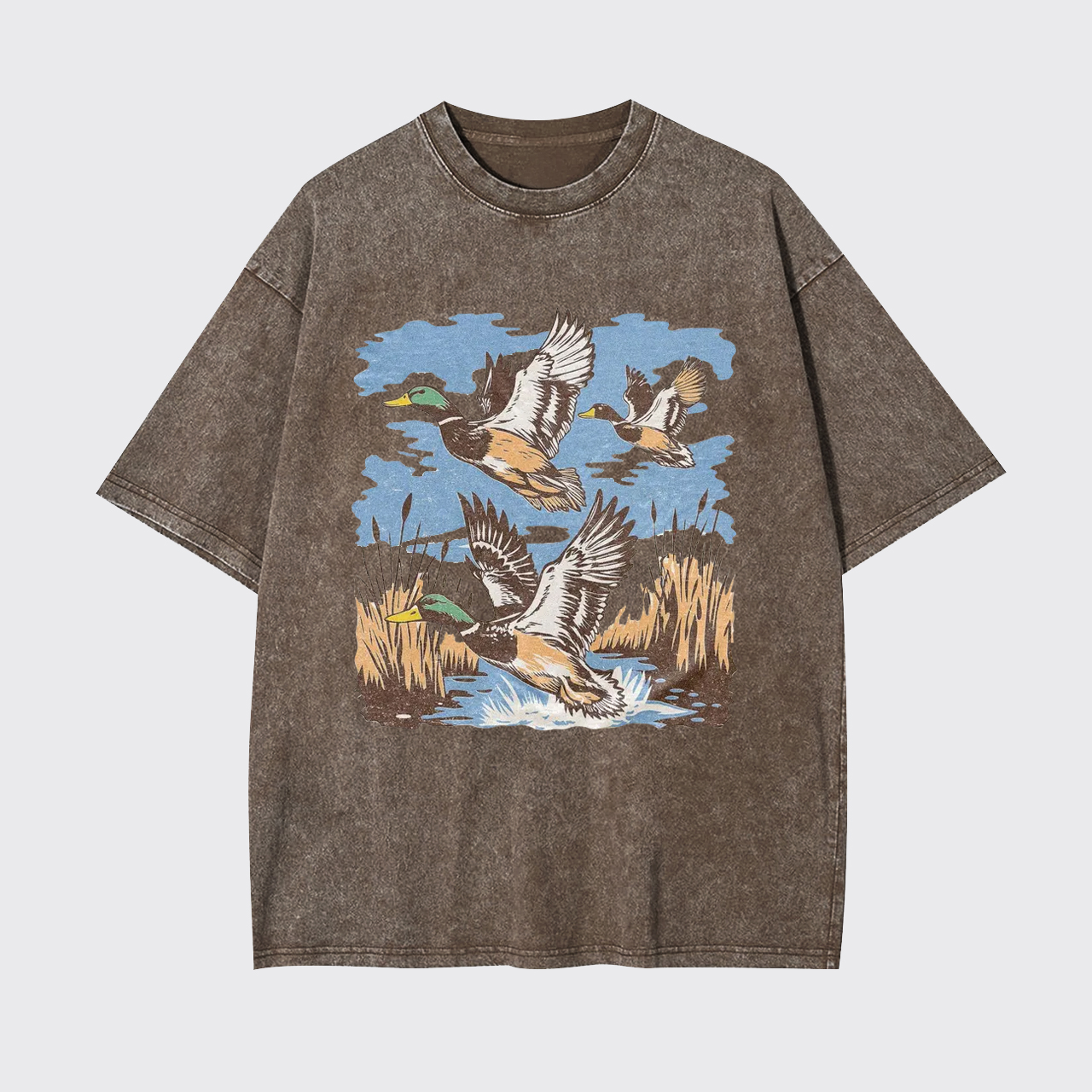 Vintage Nature Duck Hunting Garment-dye Tees