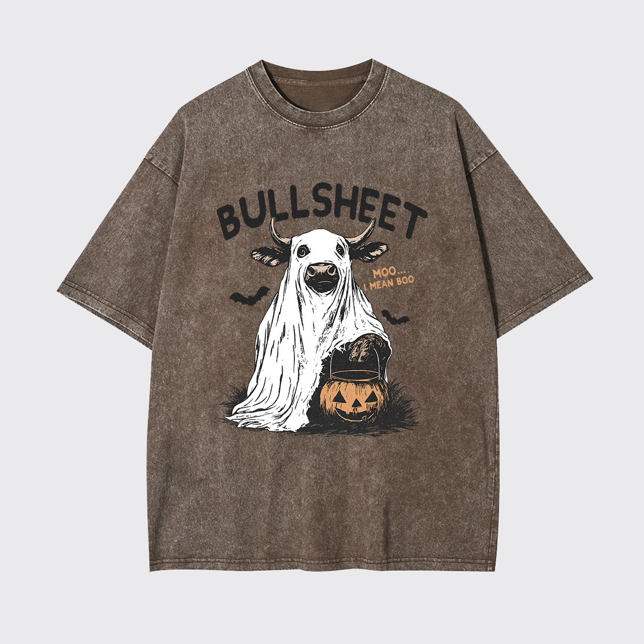 Funny Halloween Bullsheet Garment-dye Tees