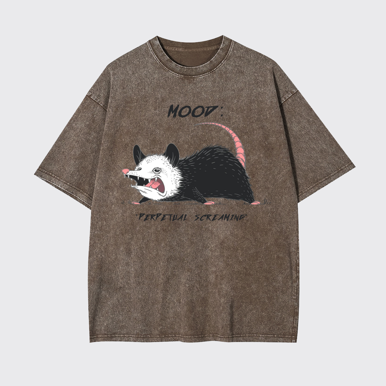 Mood Possum Perpetual Screaming Garment-dye Tees