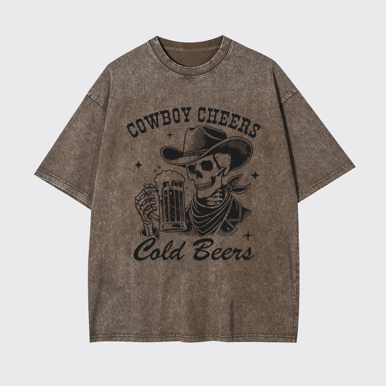 Cowboy Cheers Cold Beers Garment-dye Tees