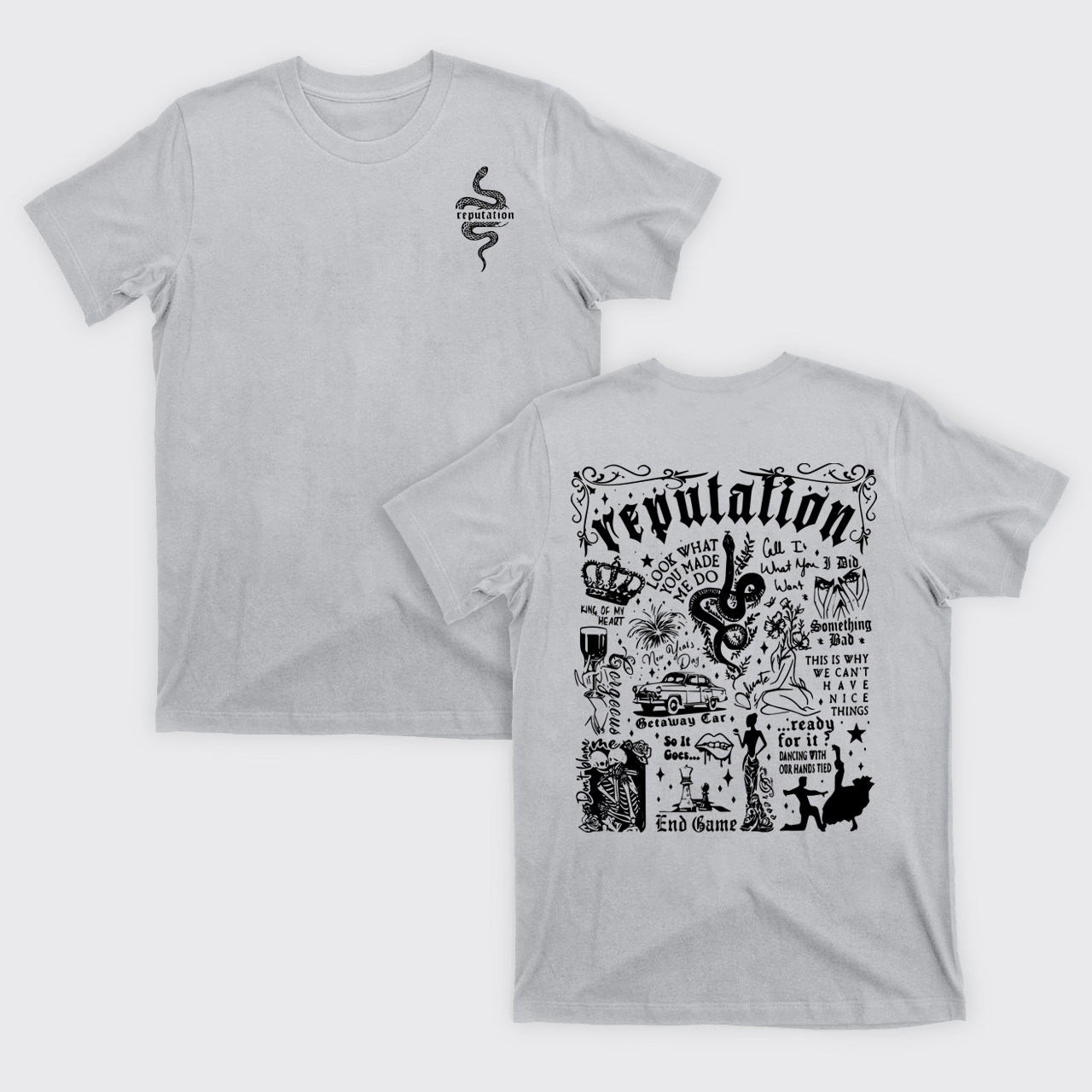 Cute Cat Album Music T-Shirts