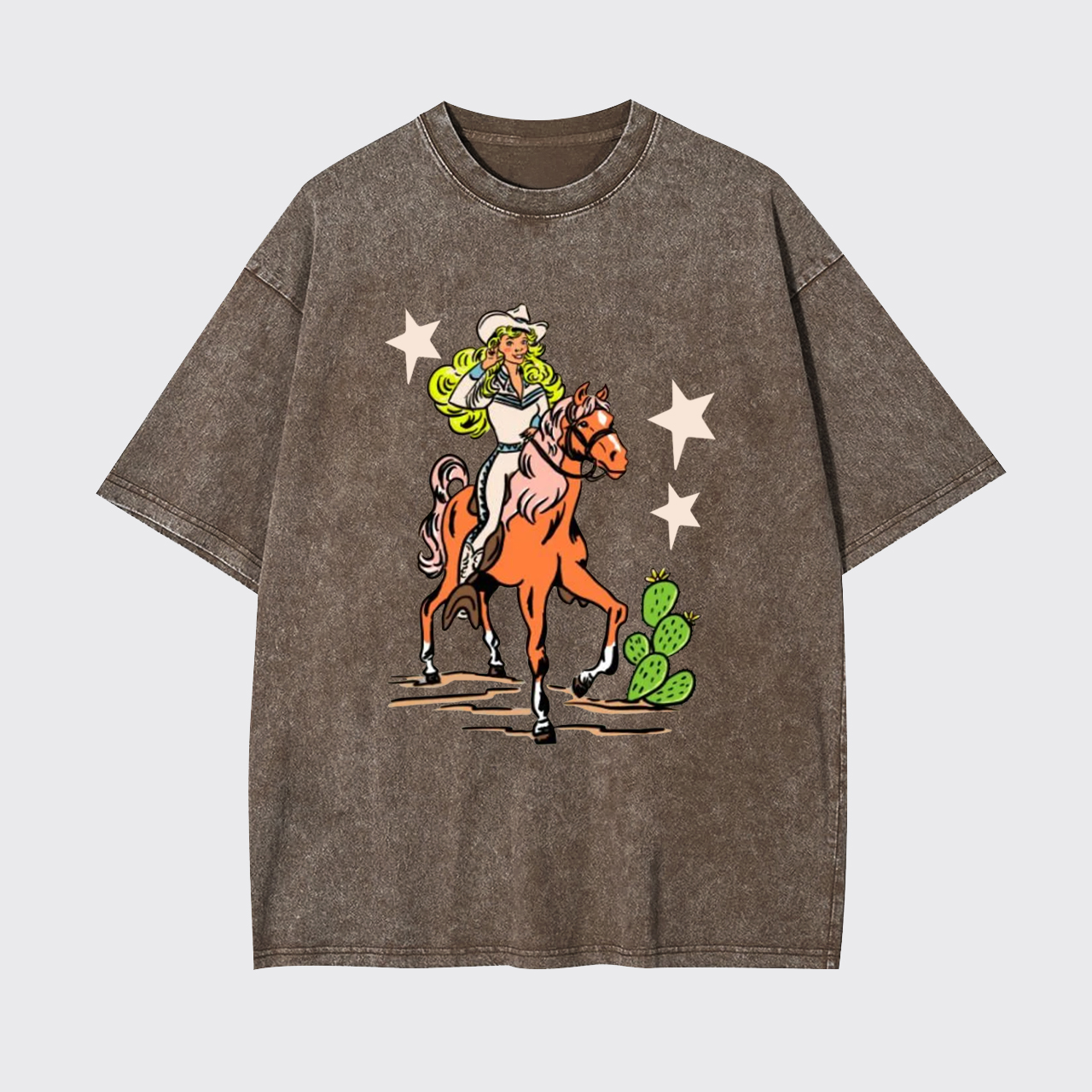 Retro Rodeo Cowgirl Garment-dye Tees