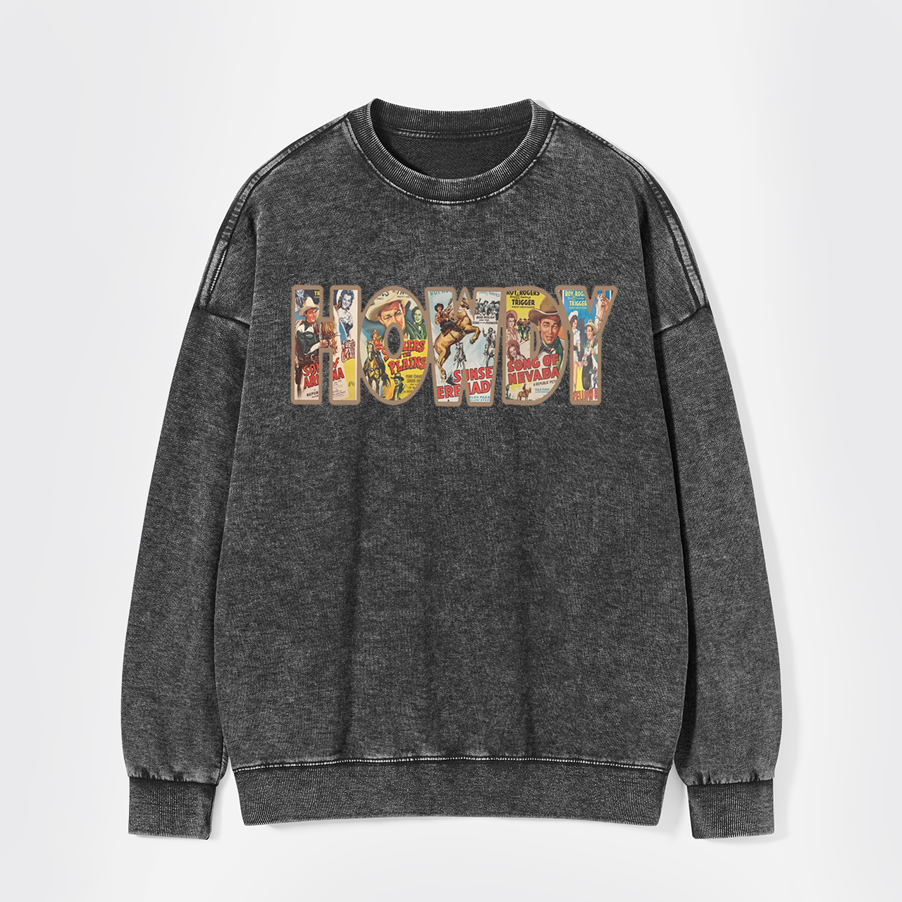 Retro Western Country Music Washed Sweatshirts