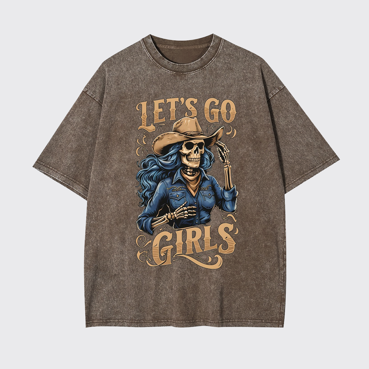 Let's Go Girls Creepy Cowgirl Garment-dye Tees