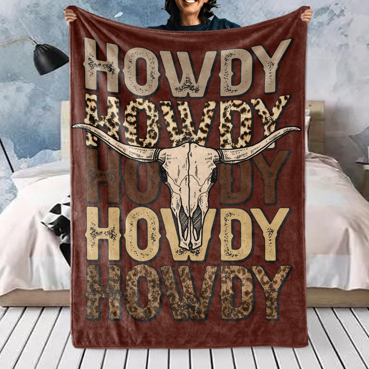 Howdy Lightening Longhorn Blanket