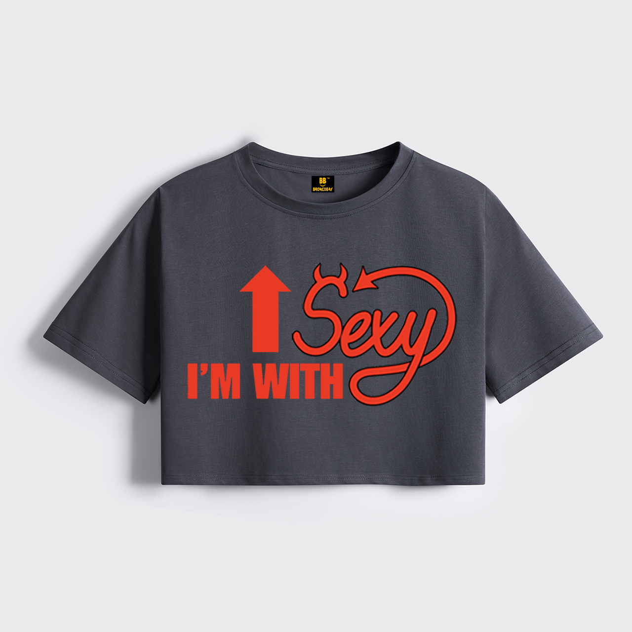 I'm With Sexy Cropped Boxy Tee