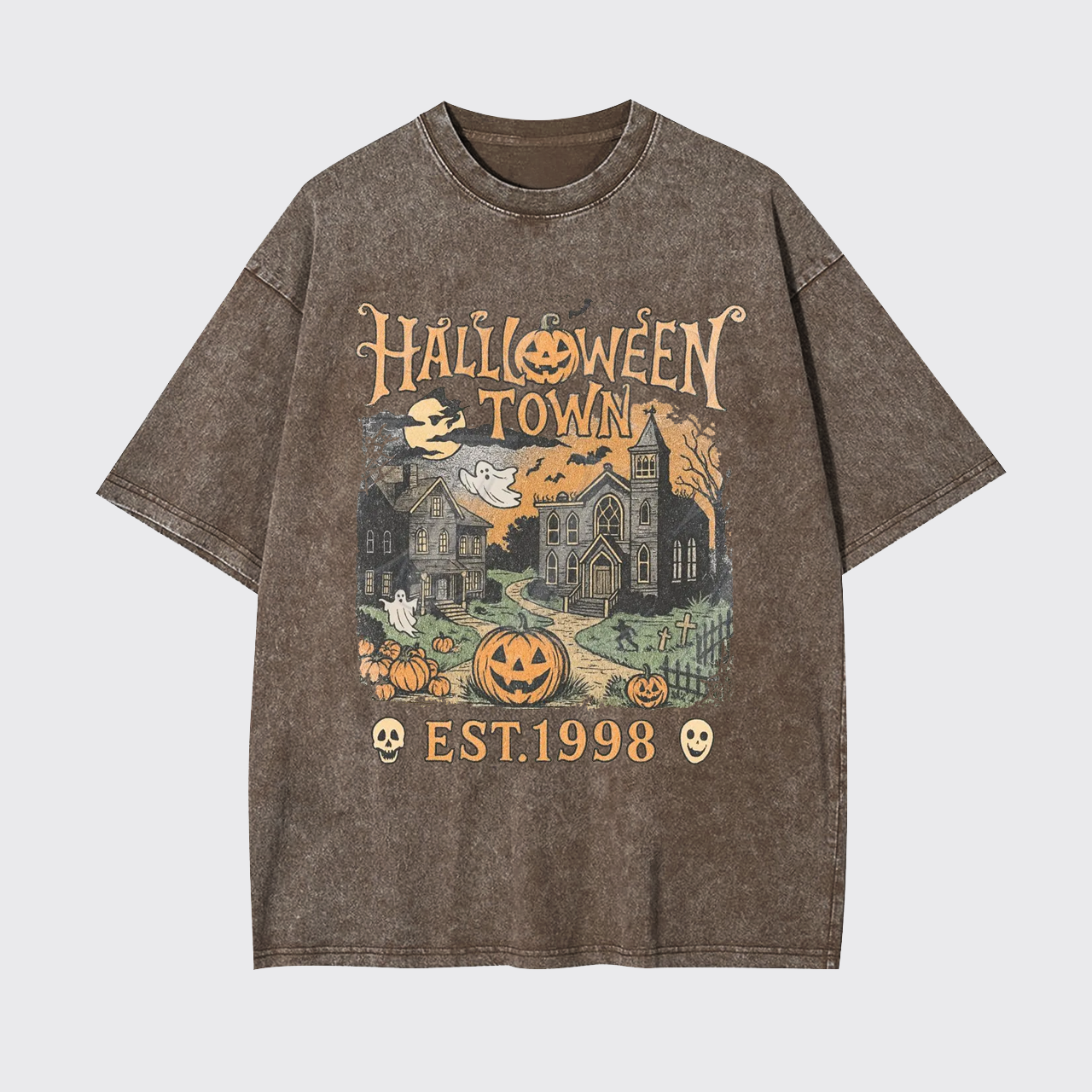 Vintage 90s Halloween Spooky Garment-dye Tees