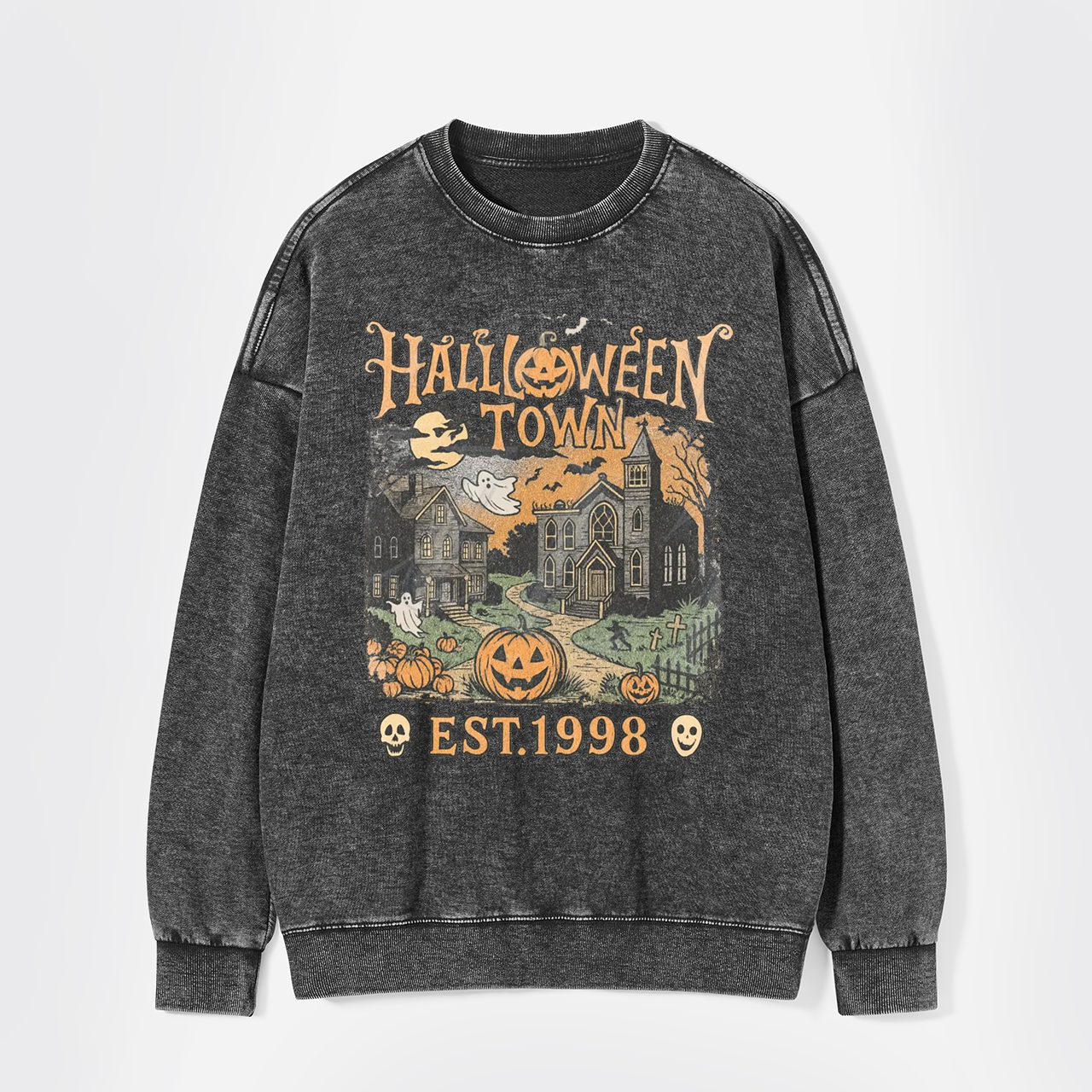 Vintage 90s Halloween Spooky Washed Sweatshirts