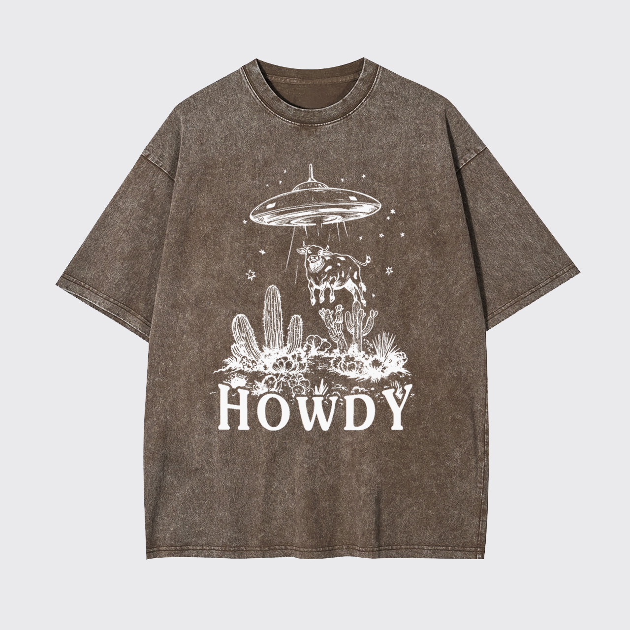 Howdy UFO Vintage Cowboy Garment-dye Tees