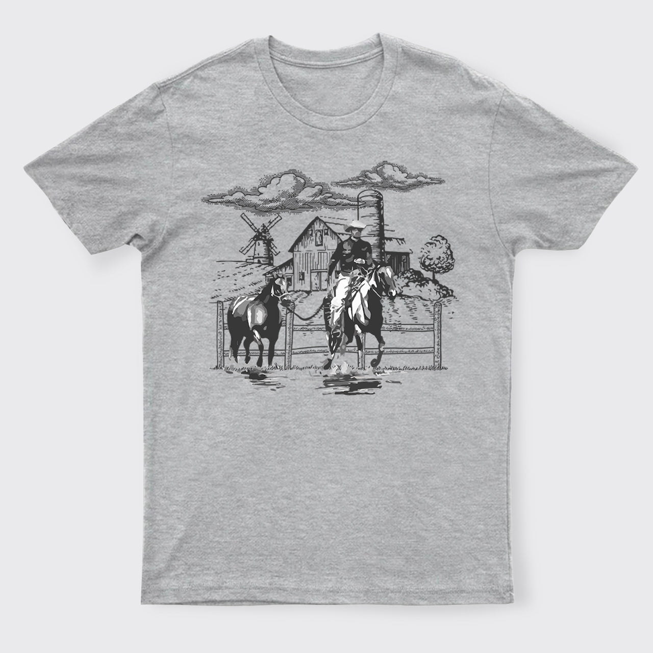 Western Country Cowboys Fenceposts T-Shirts