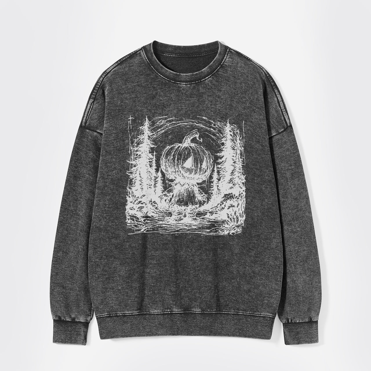 Horror Pumpkin Halloween Washed Sweatshirts