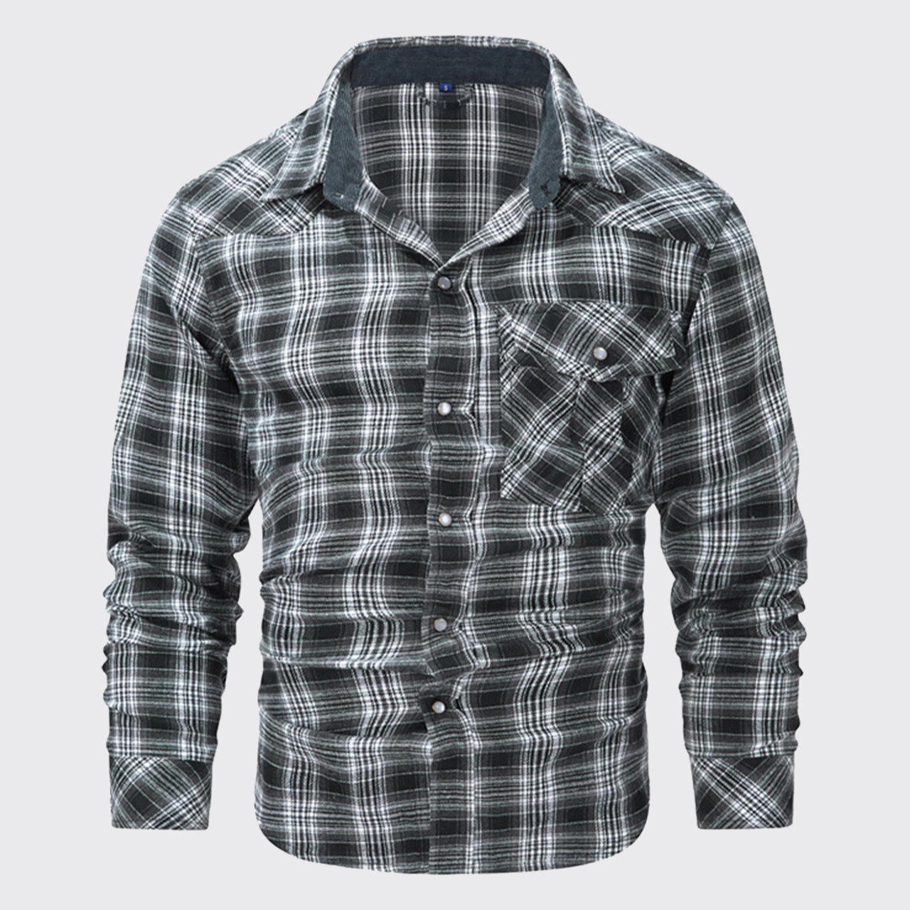 Western Cowboy Flannel Plaid Shirt