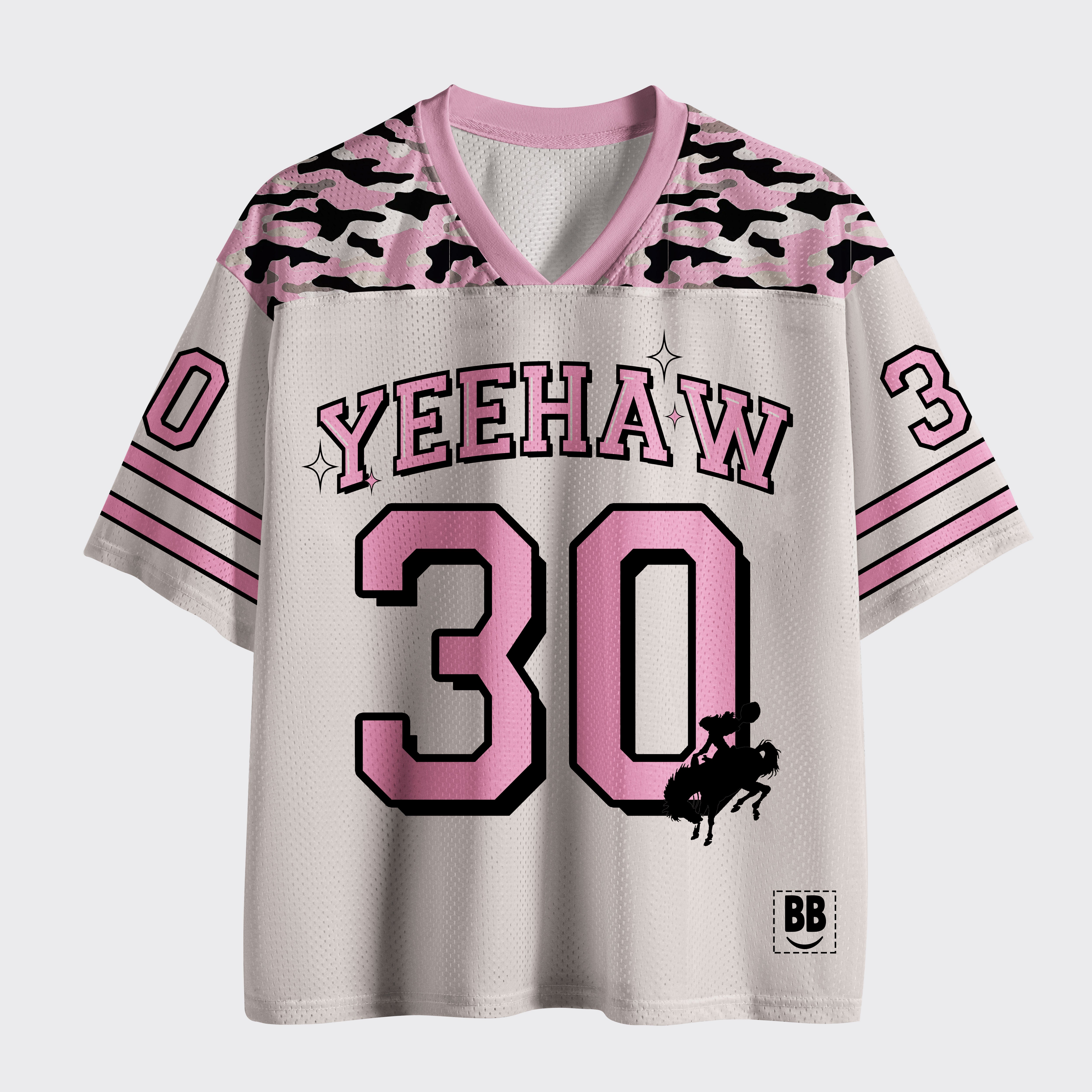 Personalized Yeehaw Cowgirl Spirit Mesh Jersey
