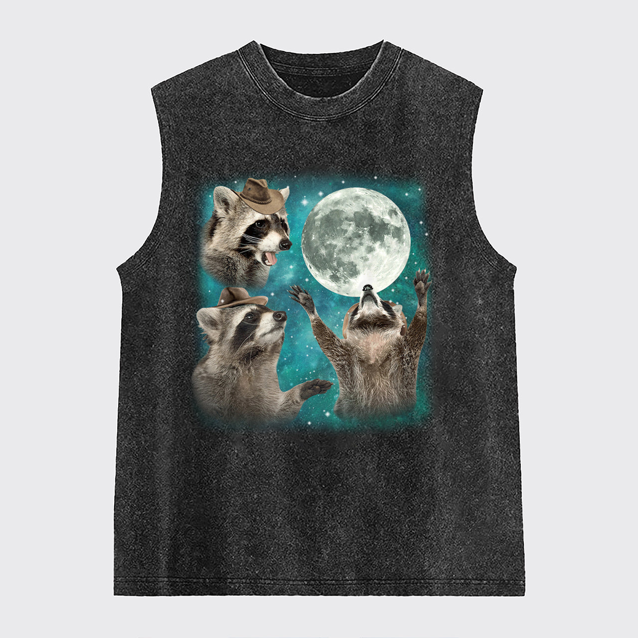 Three Raccoons Washed Tanks