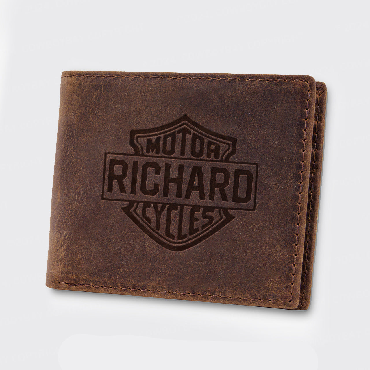 Personalized Vintage Leather Card Bag_3
