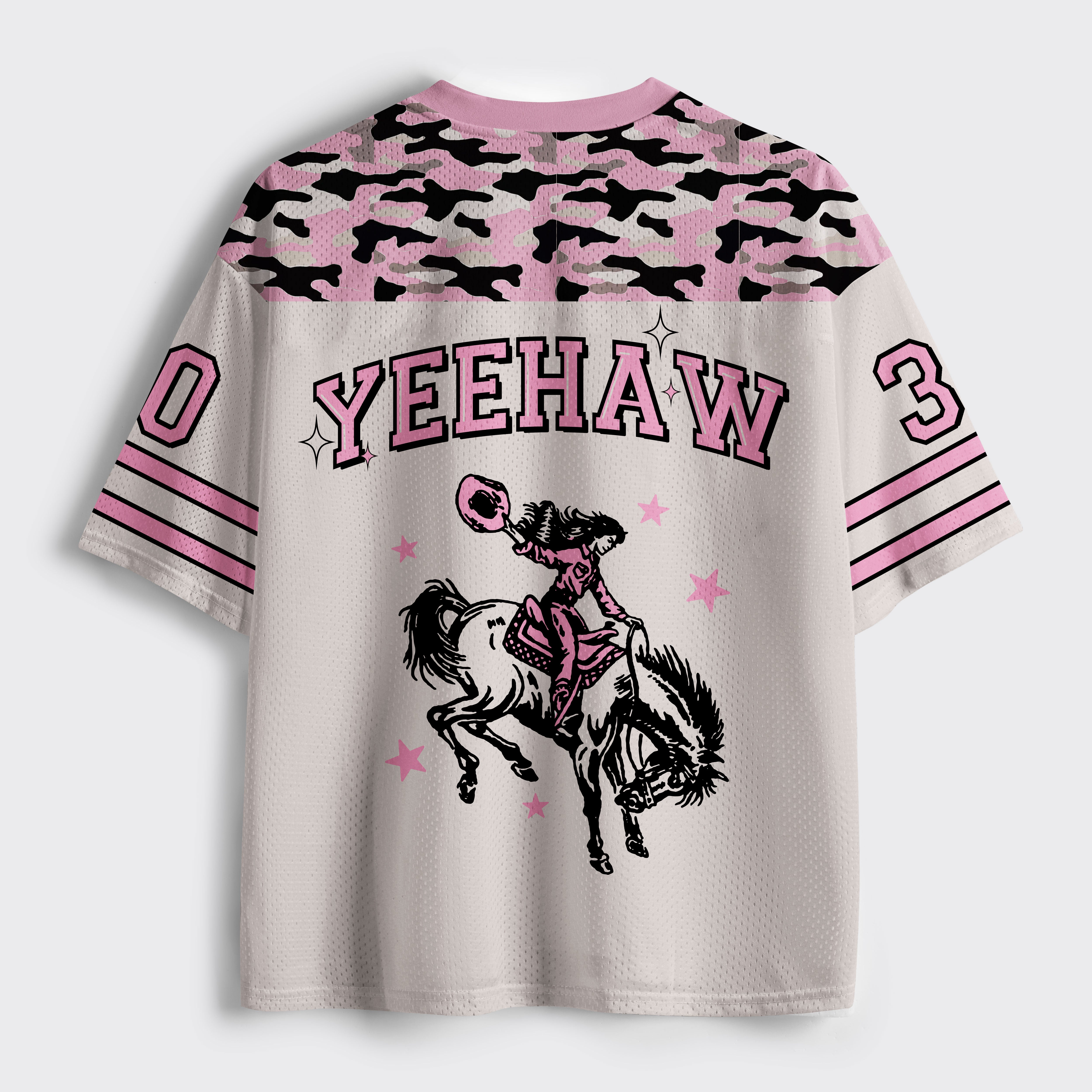 Personalized Yeehaw Cowgirl Spirit Mesh Jersey