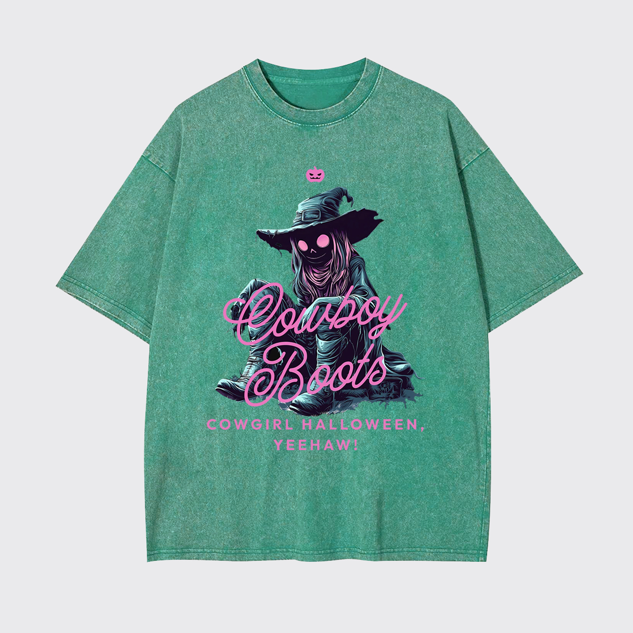 Spooky Western Cowgirl Halloween Garment-dye Tees