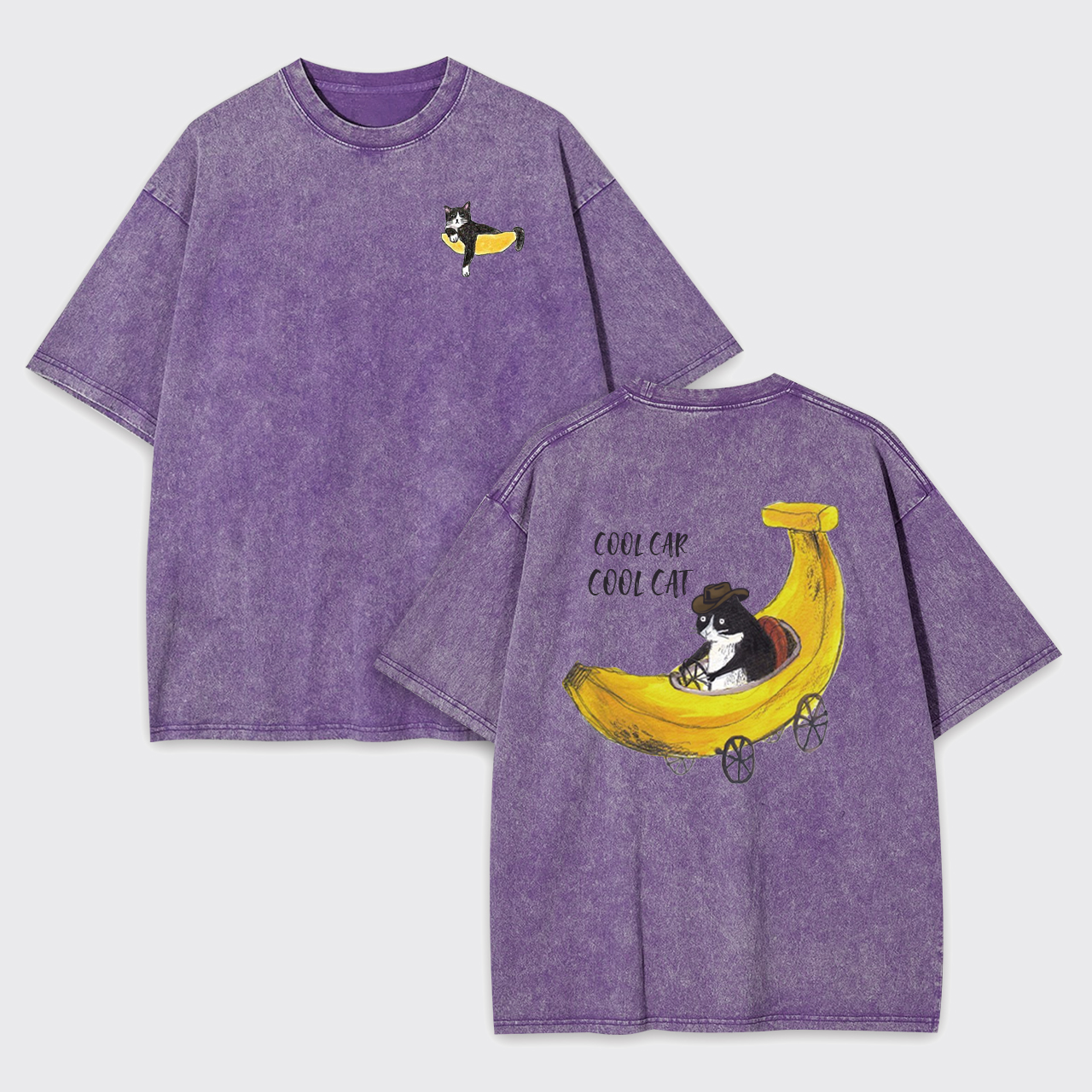 Cool Car Cool Cat Garment-dye Tees