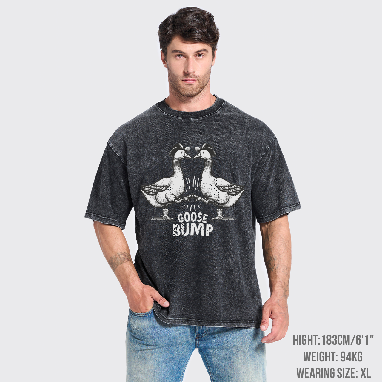Funny Goose Bump Garment-dye Tees