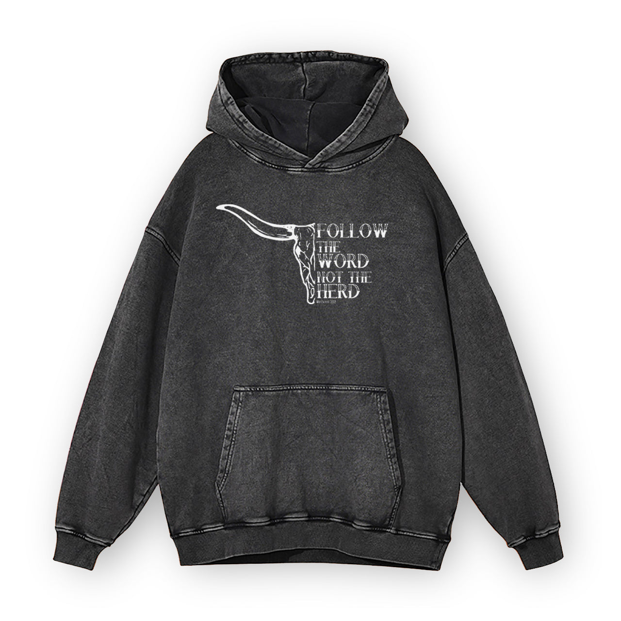 Follow the Word not the Herd Garment-Dye Hoodies