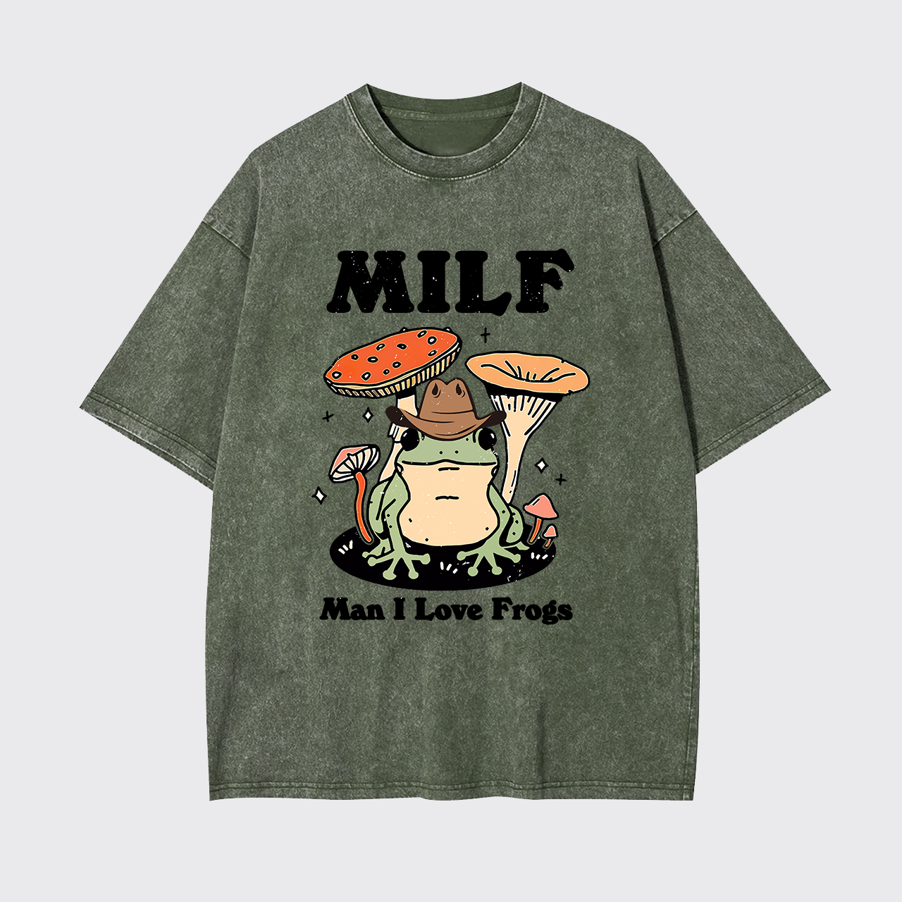 Funny MILF Froggy Garment-dye Tees