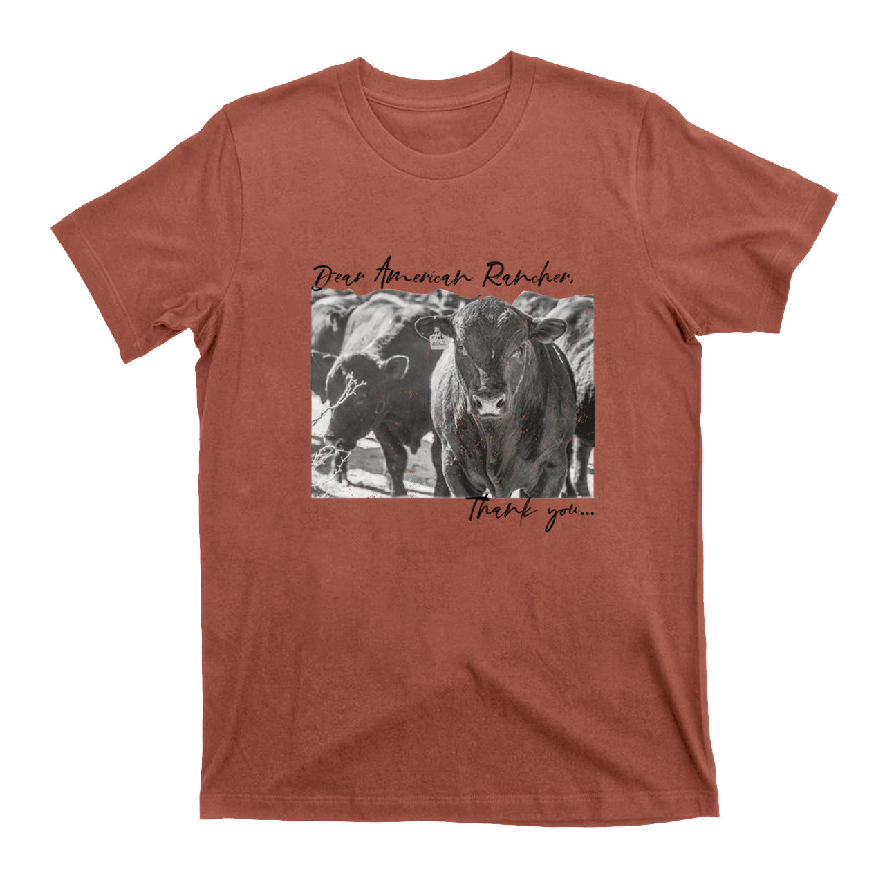 Thank a Rancher Western Angus Bull T-shirt