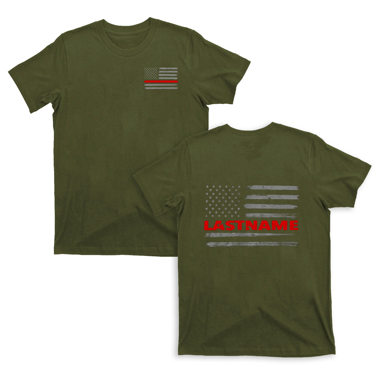 Firefighter Thin Red Line Flag T-shirt