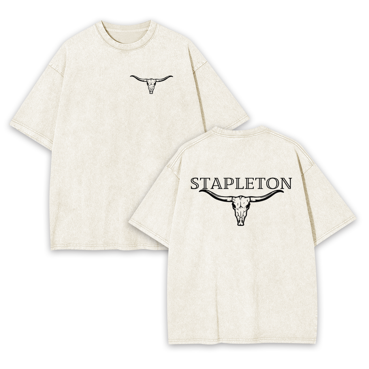 Stapleton Cow Bull Garment-dye Tees