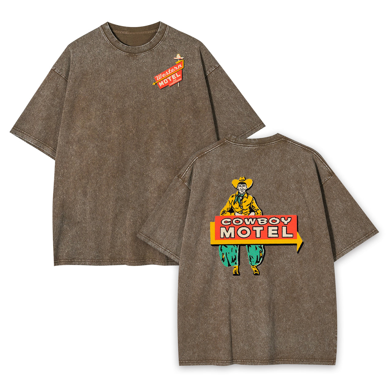 Cowboy Western Motel Garment-dye Tees