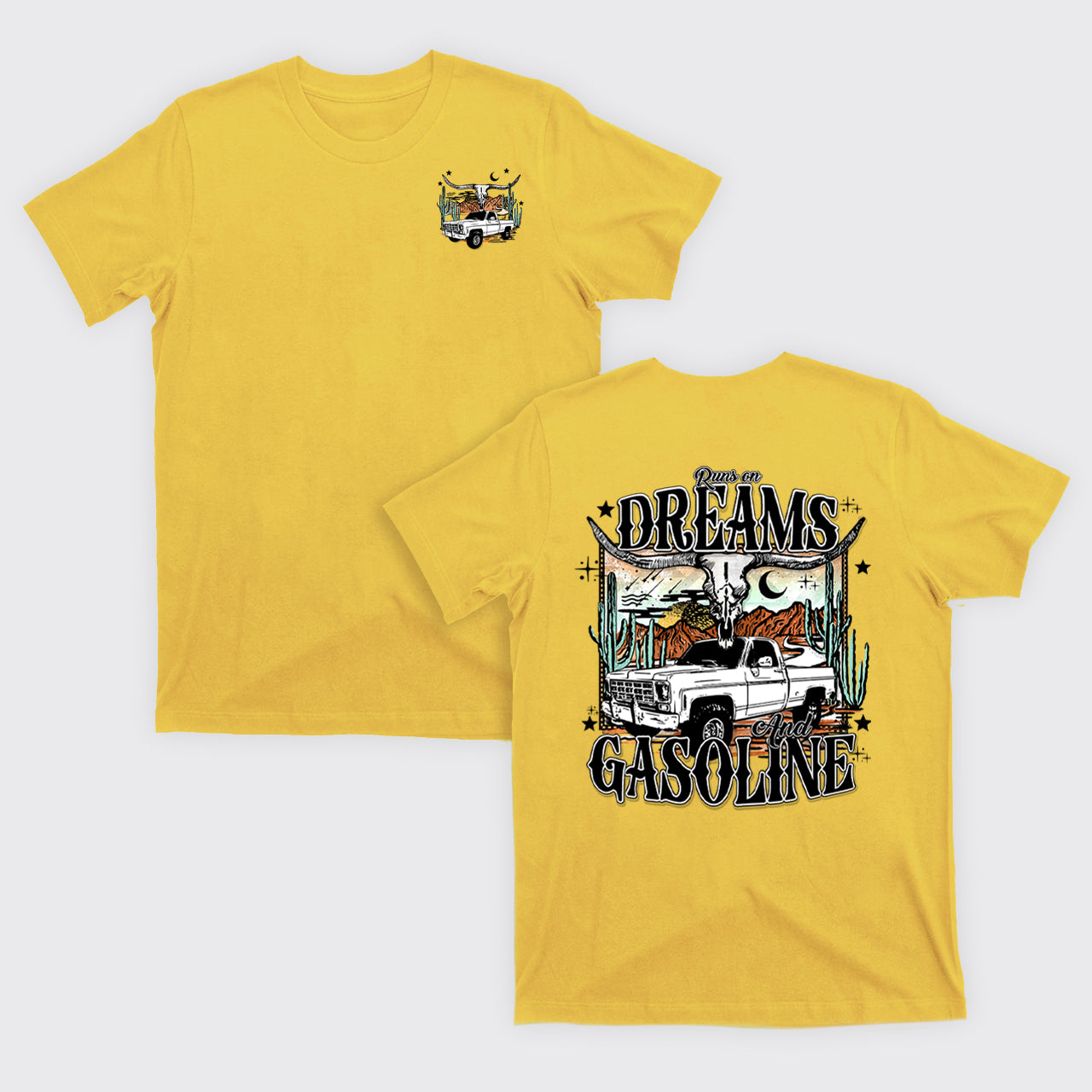 Runs On Dreams And Gasoline Country Cowboy T-Shirts