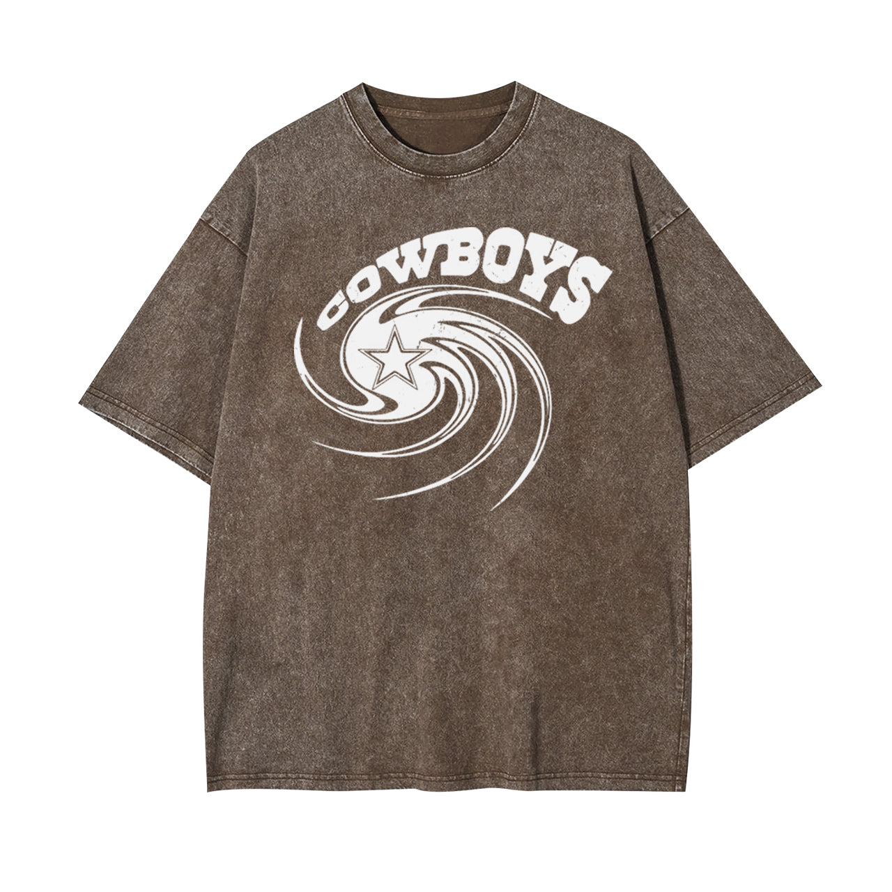 Cowboy American Baseball Swirl Garment-dye Tees