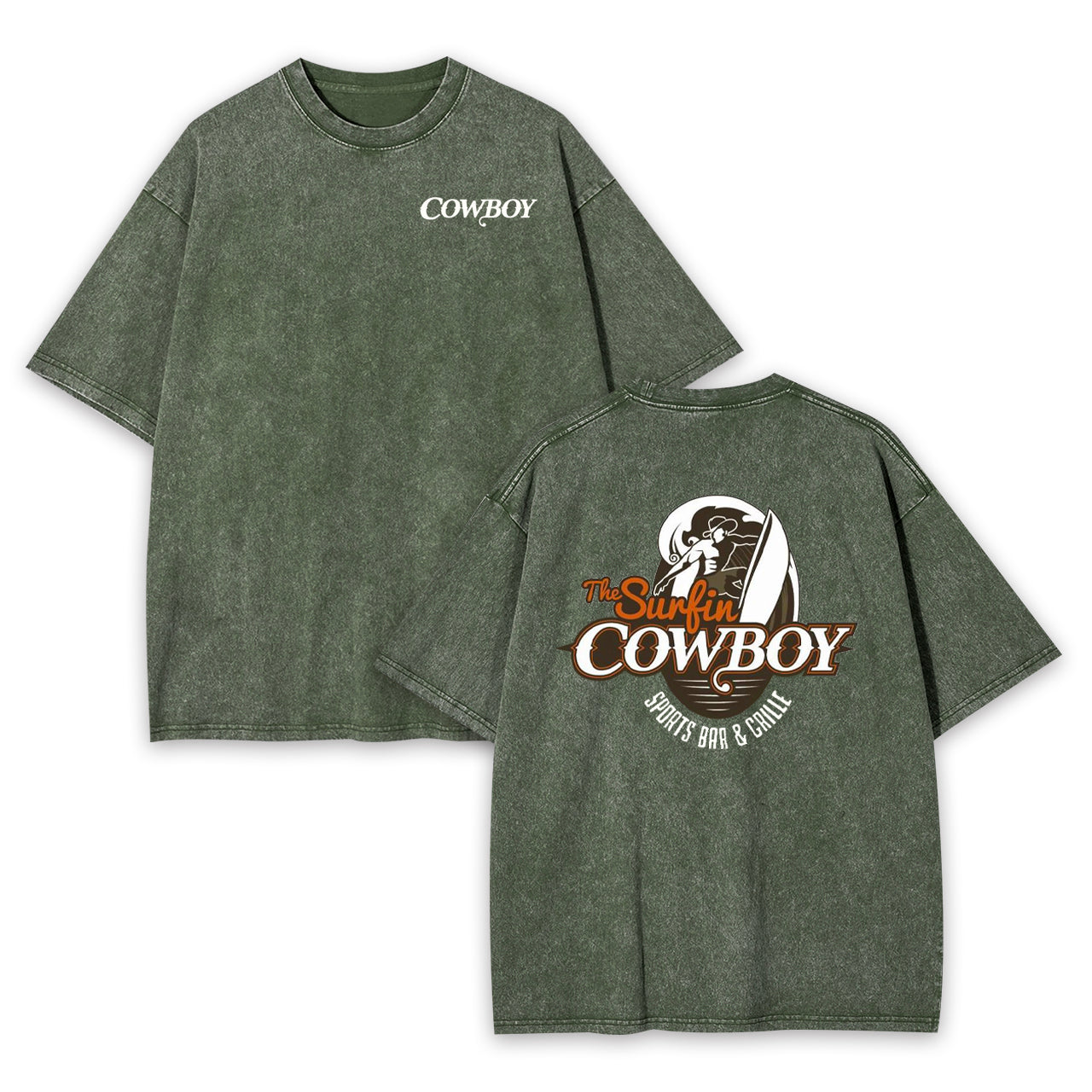 The Surfing Cowboy Garment-dye Tees