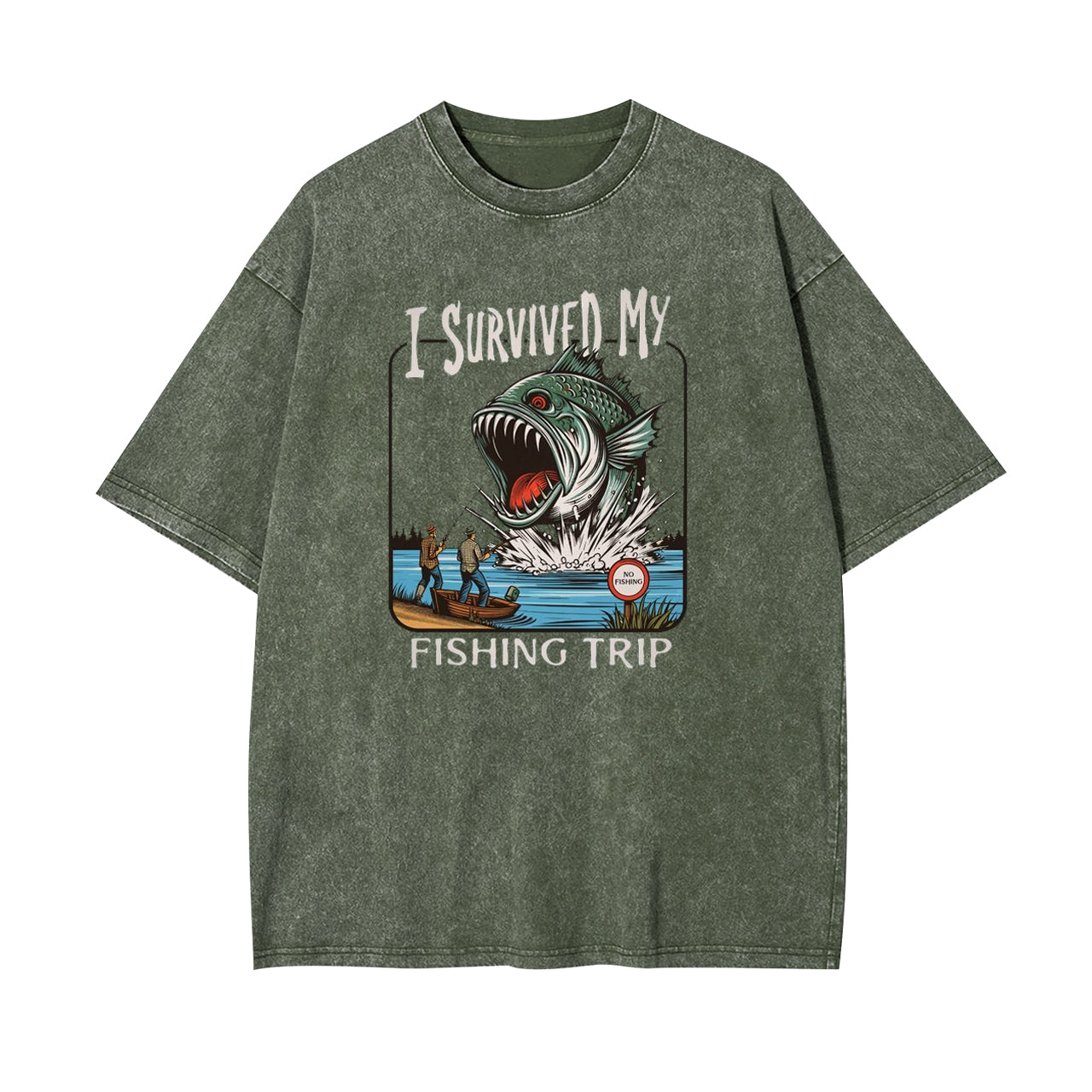 I Survived My Fishing Trip Garment-dye Tees