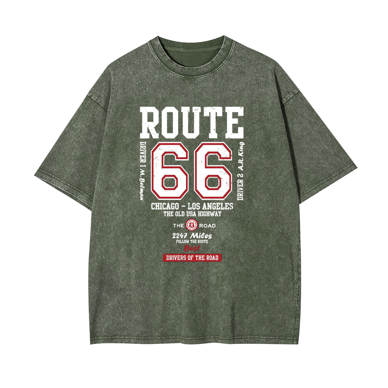 Route 66 The Old USA Highway Garment-dye Tees