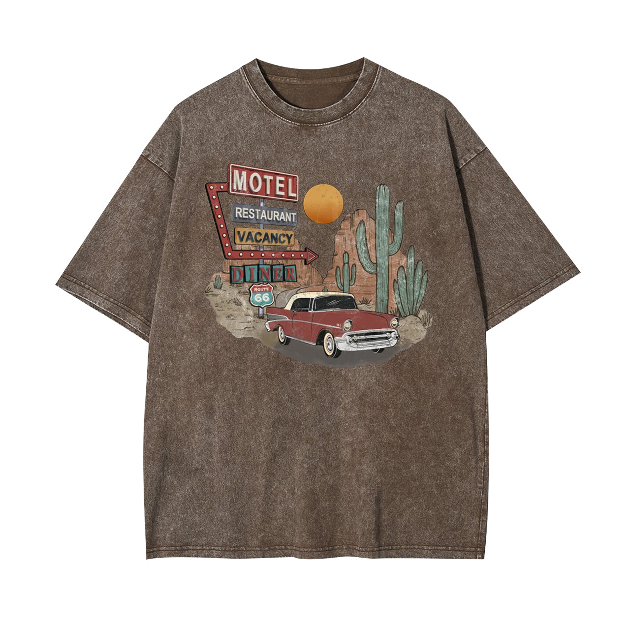 Retro Rock and Roll Desert Cactus Garment-dye Tees