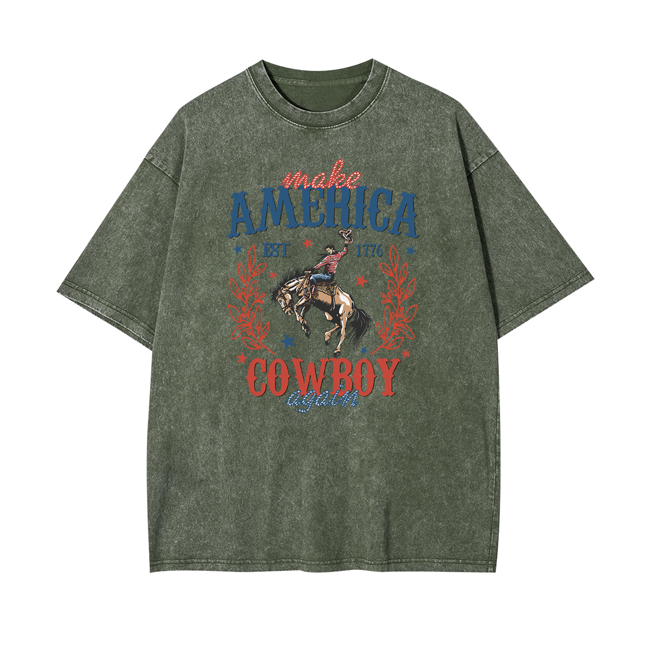 Made Ameria EST. 1776 Cowboy Again Garment-dye Tees