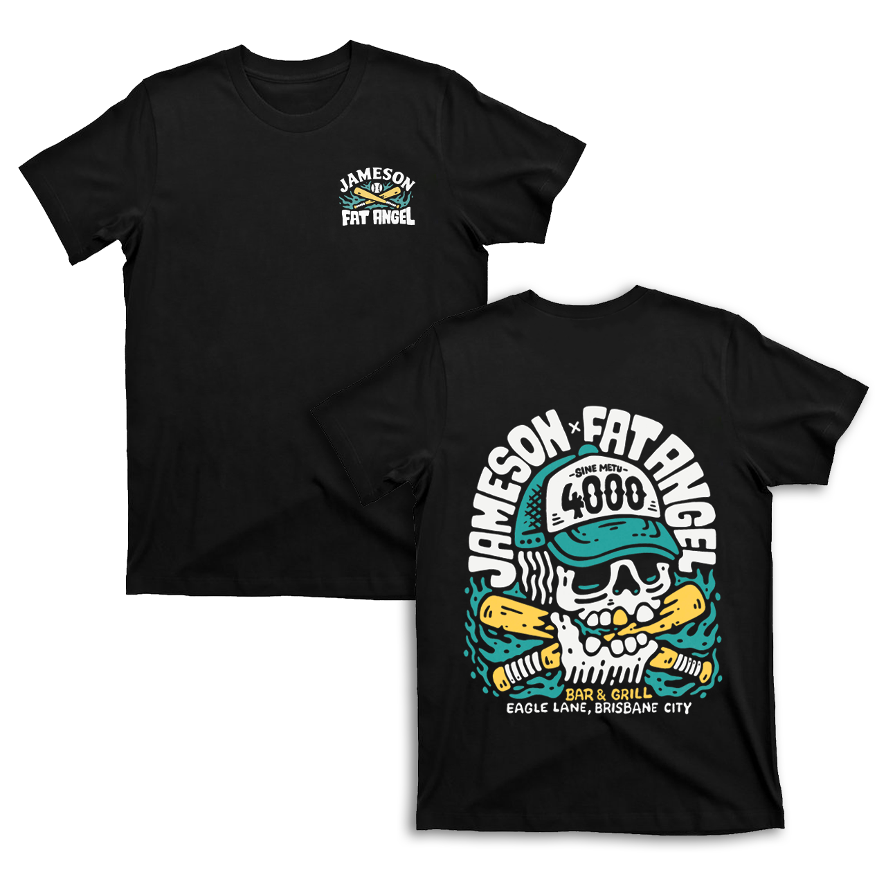 Jameson and Fat Angel sports bar T-Shirts