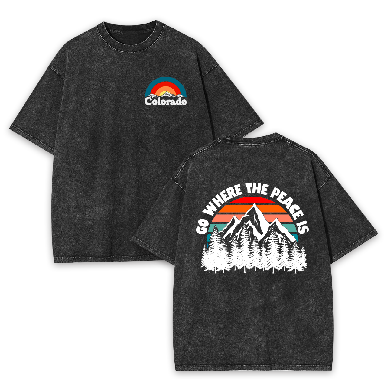 Colorado Vintage Mountain Garment-dye Tees