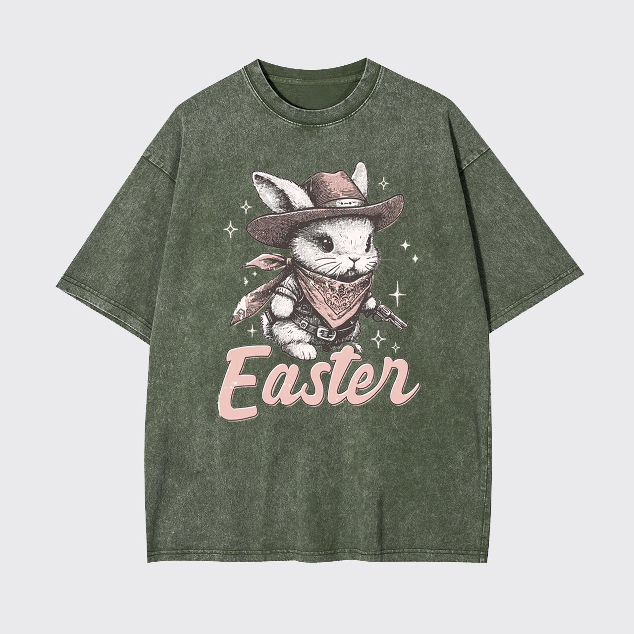 Howdy Easter Western Bunny Garment-dye Tees