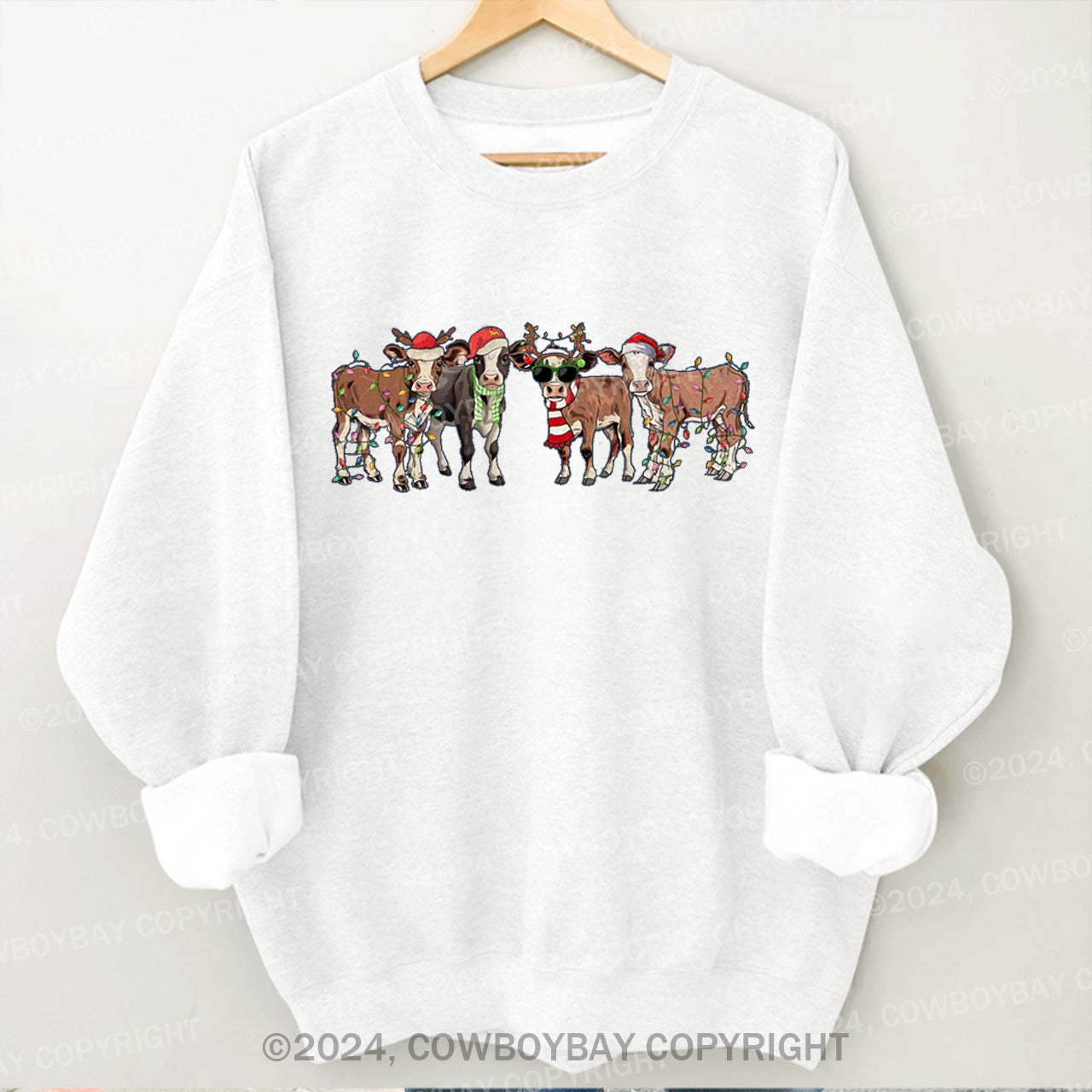 Christmas Cow Sweatshirt
