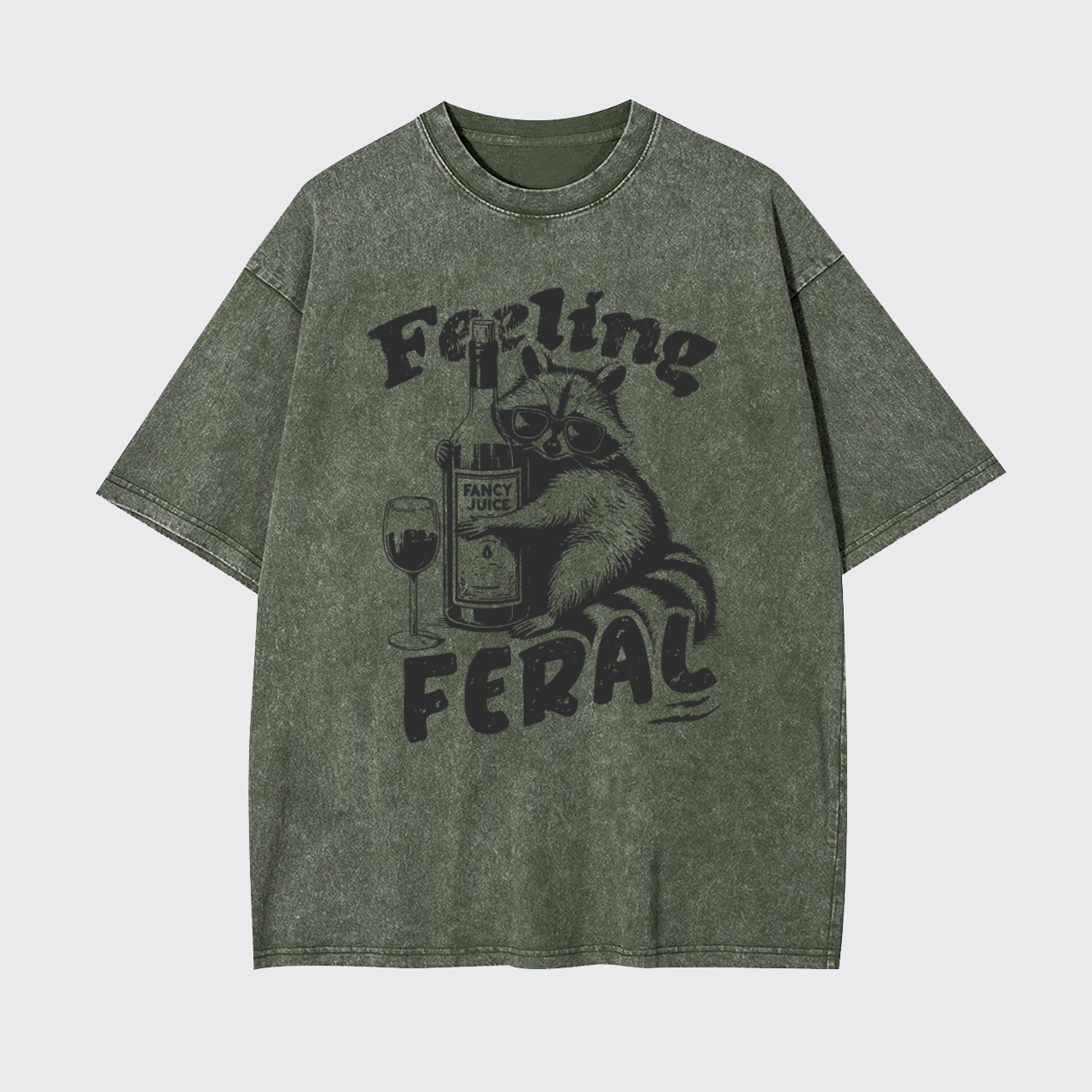 Feeling Feral Of Raccoon Garment-dye Tees
