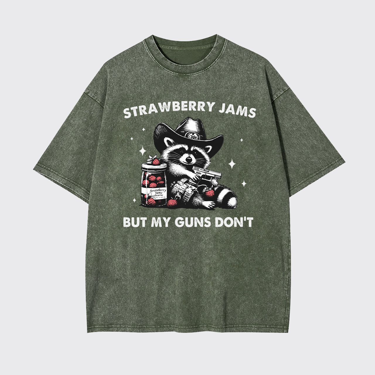 Strawberry Jams But My Guns Don't Garment-dye Tees