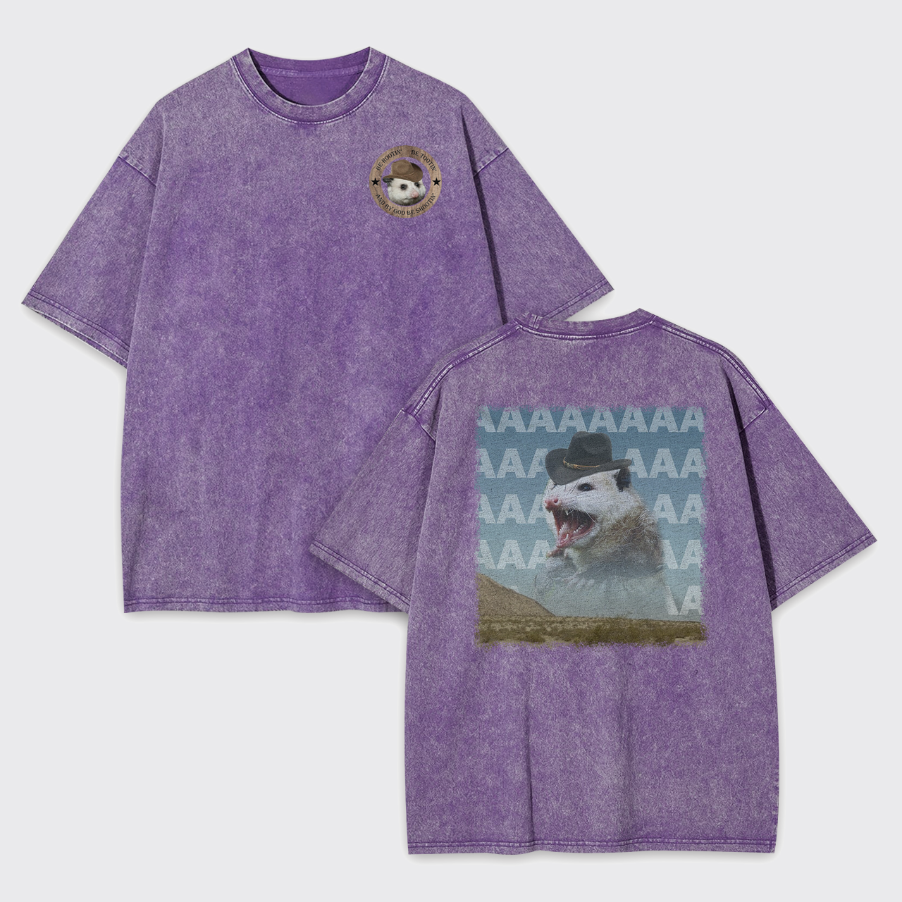 Be Rootin Be Tootin Be Shootin Possum Garment-dye Tees