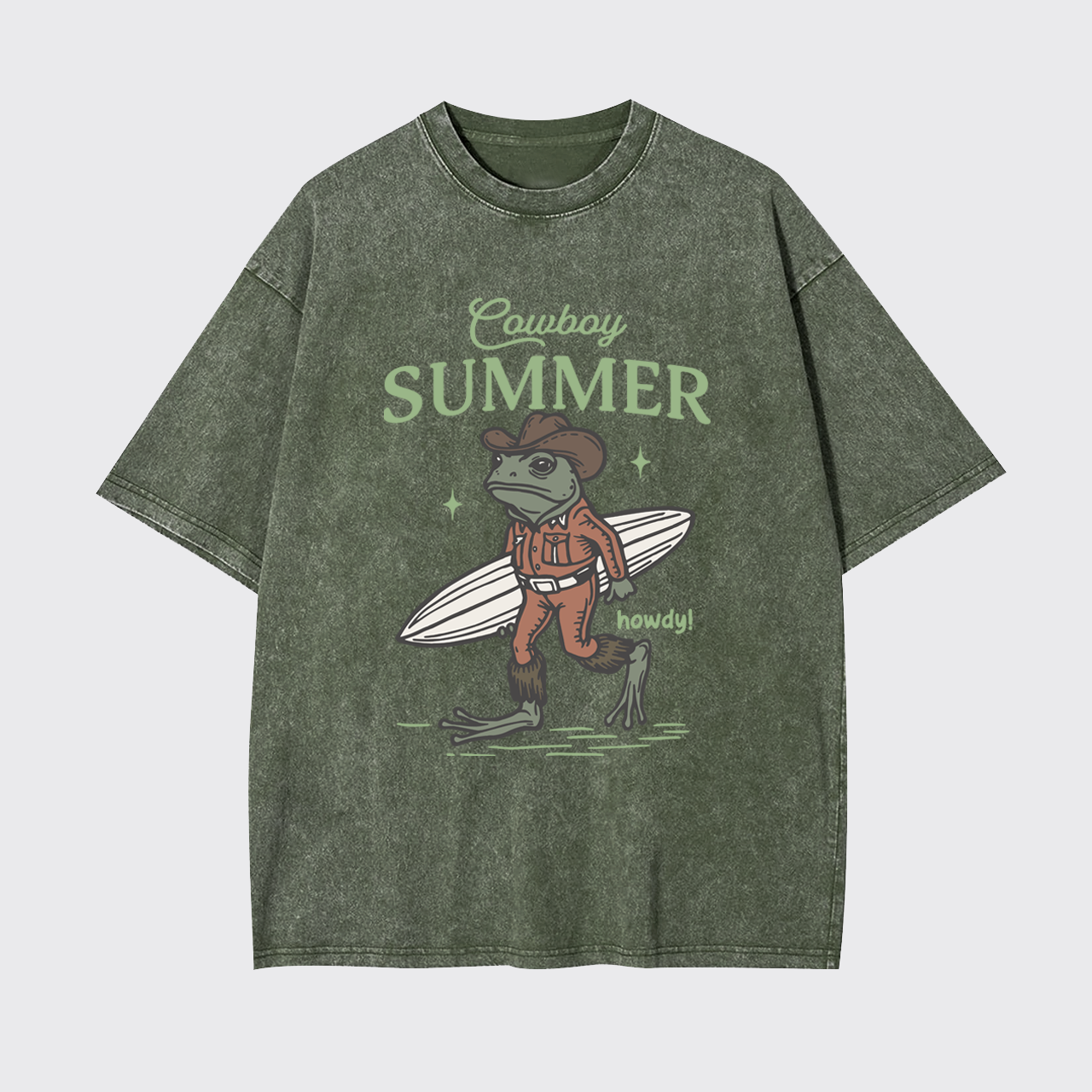Retro Cowboy Summer Garment-dye Tees