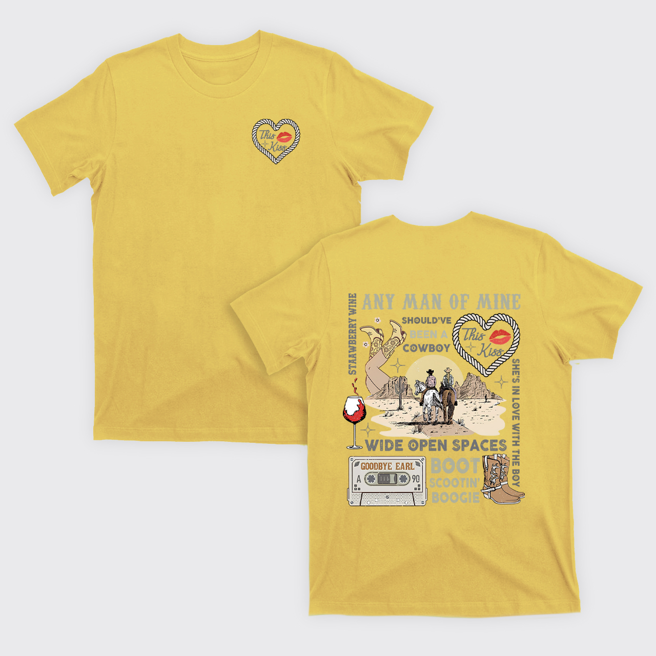 90s Country Music Any Man Of Mine Valentine T-Shirts