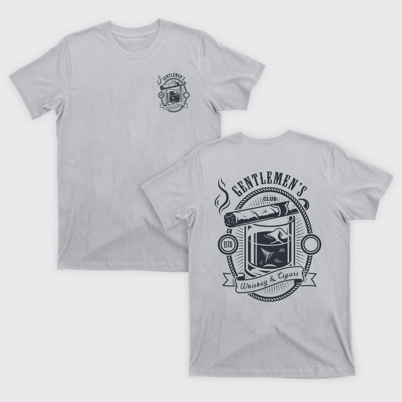 Gentlemen's Club Whiskey Cigar T-Shirts