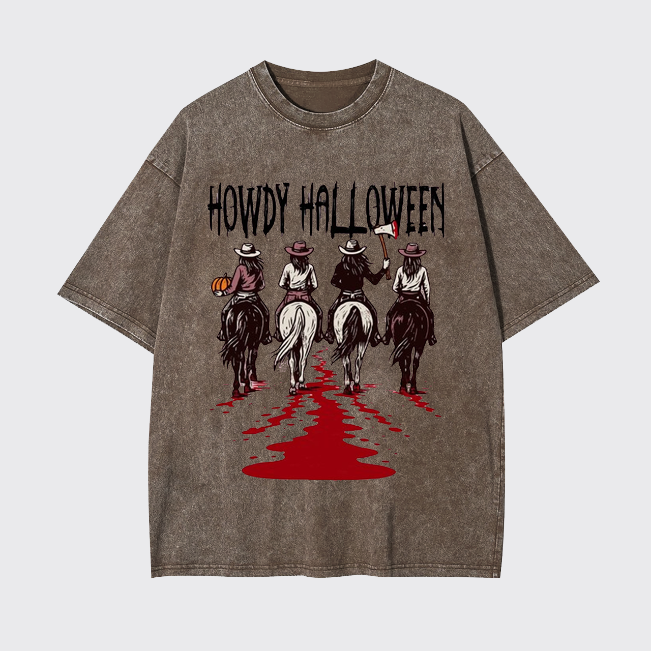 Howdy Halloween Cowgirl Spirit Garment-dye Tees