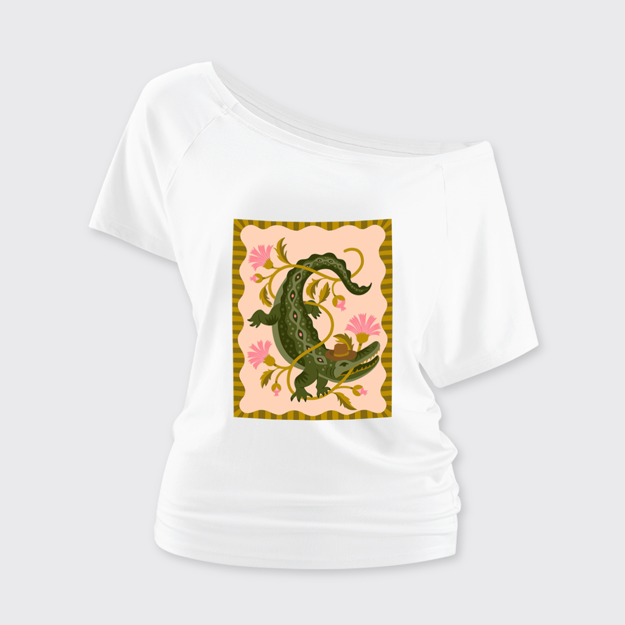 Western Gator Off Shoulder Top